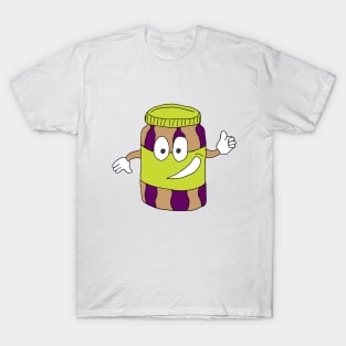 Peanut Butter And Jelly Cartoon Jar T-Shirt